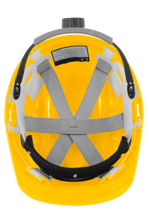 Каска захисна вентильована 3003 OLSON з храповиком, HDPE, жовта (29009)