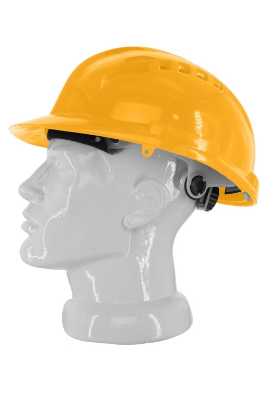 Каска захисна вентильована 3003 OLSON з храповиком, HDPE, жовта (29009)