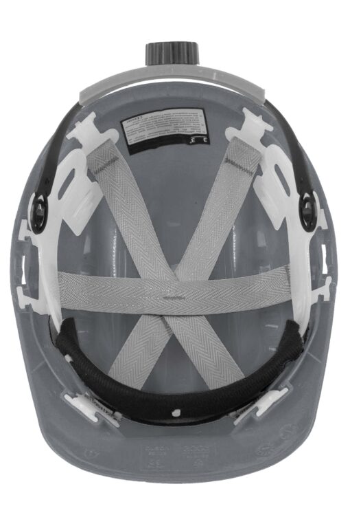 Каска захисна вентильована 3003 OLSON з храповиком, HDPE, сіра (29009)