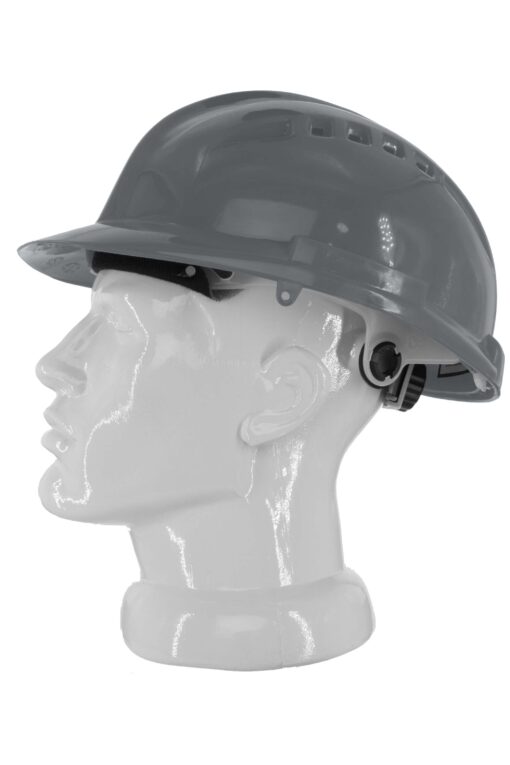 Каска захисна вентильована 3003 OLSON з храповиком, HDPE, сіра (29009)
