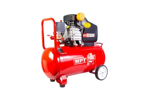 Компрессор MPT PROFI 50 л 2000 Вт/2.5 л.с. 2850 об/мин 140 л/мин 8 атм 2 выхода медная обмотка MAC25503 — изображение 2