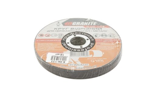 Диск абразивный отрезной для металла и нержавеющей стали GRANITE PROFI +30 125х1.2х22.2 мм 10 шт 8-06-123PC — изображение 2