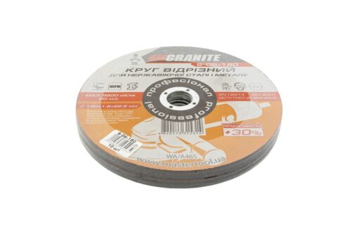 Диск абразивний відрізний для металу та нержавіючої сталі GRANITE PROFI +30 180х1.6х22.2 мм 10 шт 8-06-180PC - Зображення 2