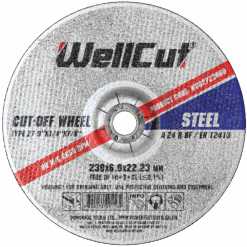 Круг шлифовальный WellCut по металлу 230x6,0x22,23 мм