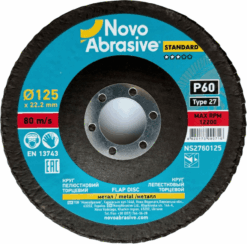 Круг пелюстковий NovoAbrasive Profi T27 125x22,23 мм, P60