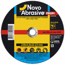 Круг відрізний NovoAbrasive Profi по металу 230x3,0x22,23 мм