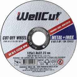 Круг отрезной WellCut по металлу и нержавеющей стали 125x1,0x22,23 мм