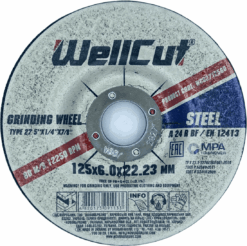 Круг шлифовальный WellCut по металлу 125x6,0x22,23 мм