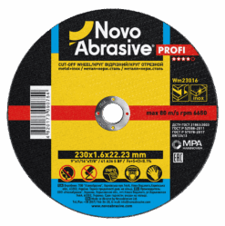 Круг відрізний NovoAbrasive Profi по металу та нержавіючій сталі 230x1,6x22,23 мм