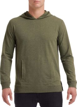 Худі Anvil Light Terry Зелений Меланж 2XL