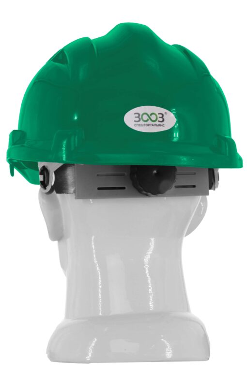 Каска захисна вентильована 3003 OLSON з храповиком, HDPE, зелена (29009)