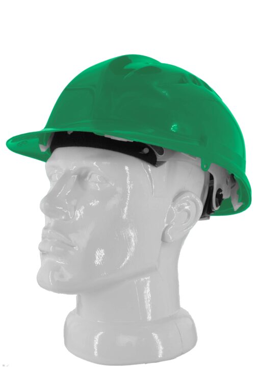 Каска захисна вентильована 3003 OLSON з храповиком, HDPE, зелена (29009)