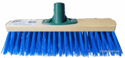 Щітка вулична промислова VIROK : 500 х 75 мм Синя (універсальна різьба+ребра жостк) термопластик