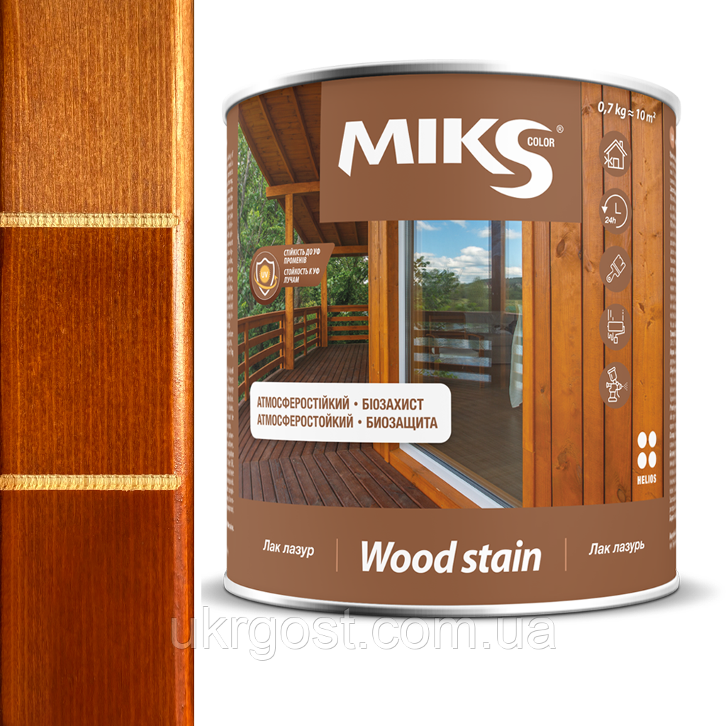 Лак Лазурь для дерева Miks Черешня глянец 2,2 кг