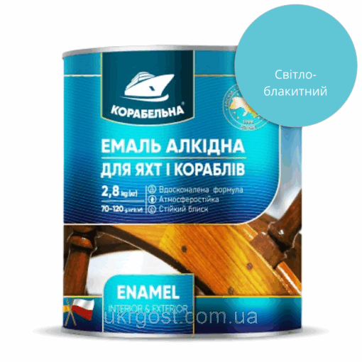 Эмаль алкидная Корабельная ПФ-115 Светло-голубой глянец 0,9 кг