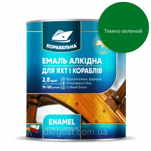 Эмаль алкидная Корабельная ПФ-115 Темно-Зеленый глянец 0,9 кг