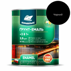 Грунт-эмаль 3в1 по металлу Корабельная Черный полуглянец 2,8 кг