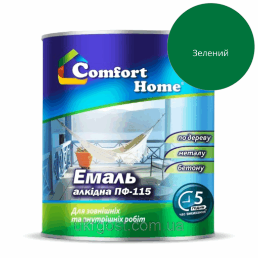 Емаль алкідна Comfort ПФ-115 Зелений глянець 2,8 кг