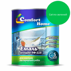 Емаль алкідна Comfort ПФ-115 Яскраво-Зелений глянець 0,9 кг