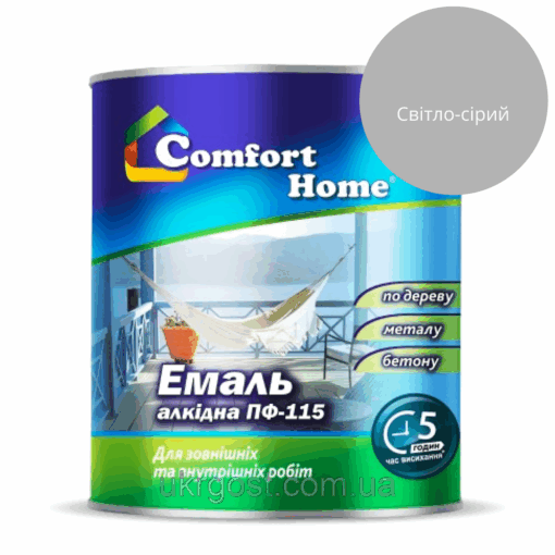 Емаль алкідна Comfort ПФ-115 Яскраво-сірий глянець 2,8 кг