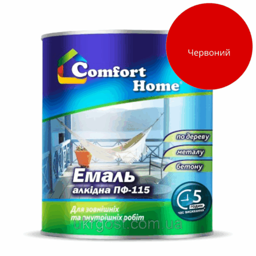 Емаль алкідна Comfort ПФ-115 Червоний глянець 2,8 кг