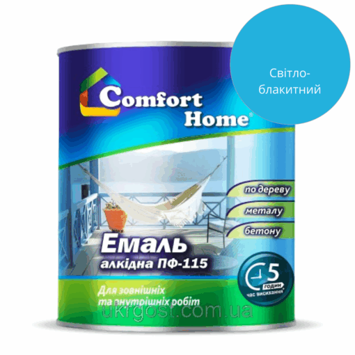 Емаль алкідна Comfort ПФ-115 Світло-блакитний глянець 2,8 кг