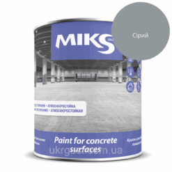 Краска для бетонных поверхностей Miks Серый мат 2,5 кг