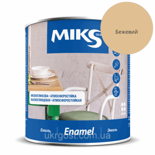 Емаль алкідна Мiks ПФ-115 Бежевий глянець 2,3 кг