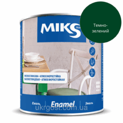 Емаль алкідна Мiks ПФ-115 Темно-зелений глянець 0,8 кг