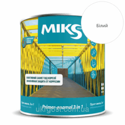 Грунт-эмаль 3в1 по металлу Miks Белый полумат 2,3 кг