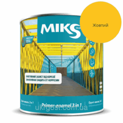 Ґрунт-Емаль 3в1 по металу Miks Жовтий напівмат 2,3 кг
