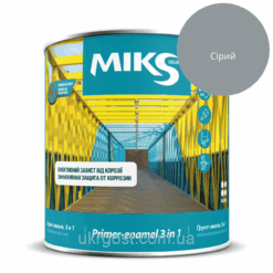 Грунт-эмаль 3в1 по металлу Miks Серый полумат 2,3 кг