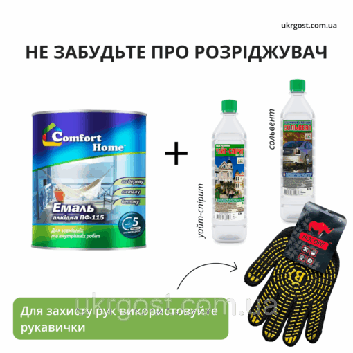 Емаль алкідна Comfort ПФ-115 Яскраво-Зелений глянець 0,9 кг — изображение 5