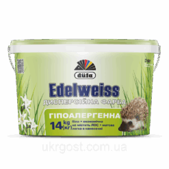 Фарба для стін акрилова гіпоаллергенная Dufa Edelweiss D601 мат білий 3,5 кг