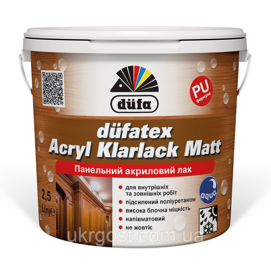 Лак для дерева акриловый Dufatex Acryl Klarlack Matt Dufa мат 0,75 л