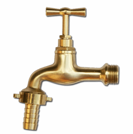 Кран вентильний РЗ 1/2", штуцер під шланг 1/2", латунний, GKK011213