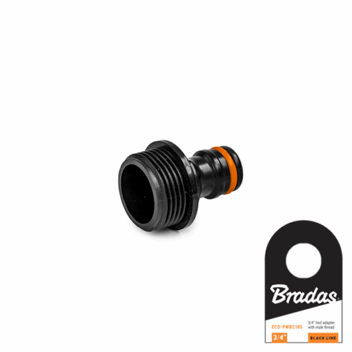 Адаптер із зовнішньою різьбою 3/4", BLACK LINE, з ярликом, ECO-PWB2185