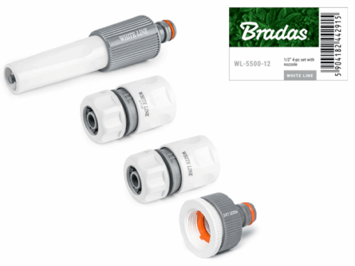 Комплект з 4 елементів на шланг 1/2", WHITE LINE, WL-5500-12