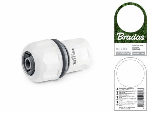 Конектор STOP УНІВЕРСАЛЬНИЙ 1/2", 5/8", 3/4", WHITE LINE, WL-2180 - Зображення 2
