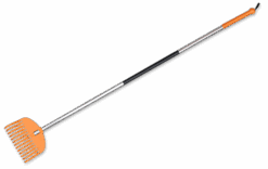 Граблі віялові пластикові 13 зубців, алюмінієвий держак, TQ-G13TA