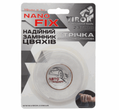 Стрічка 2-стороння силіконова VIROK Nano Fix: 19 мм х 1 м [30]