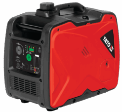 Генератор струму бензиновий інверторний YATO: P= 3 кВт, U= 230 В (AC) і 12 В 8,3А (DC), бак- 5.5 л