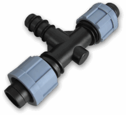 Трійник крапельна стрічка х2 / з'єднувач для трубки 20мм, DSTA03-20L