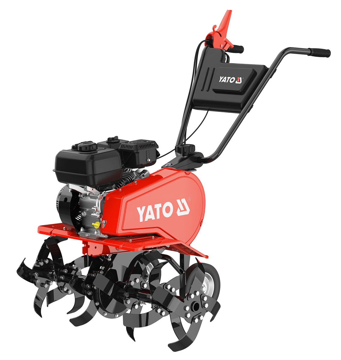Культиватор бензиновий YATO: двигун- 6,5 КС, ширина борозни- 34-78 см, глибина- 160-300 мм, бак-1,2л