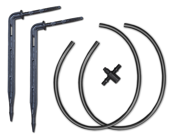 Комплект для прикореневого зрошення з прямою крапельницею х2, під шланг 3x5мм, DSK-2122L