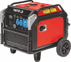 Генератор струму бензиновий інверторний YATO: P= 5 кВт, U= 230 В (AC) і 12 В 8,3А (DC), бак- 22,4 л