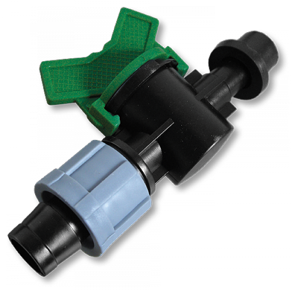 Старт-конектор з мінікраном для крапельної стрічки, в PE трубку з прокладкою, DSTZ03-1708L