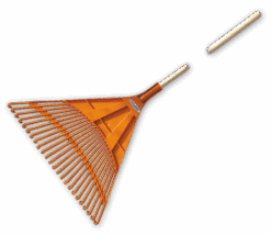 Граблі віялові 24 зубці з дерев'яним держаком, KT-CX24B