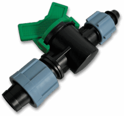 Старт-конектор з мінікраном для крапельної стрічки, в PE трубку із затискною гайкою, DSTZ02-1701L