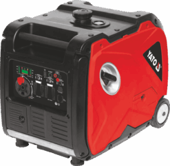 Генератор струму бензиновий інверторний YATO: P= 3.8 кВт, U= 230 В (AC) і 12 В 8,3А (DC), бак- 8.5 л